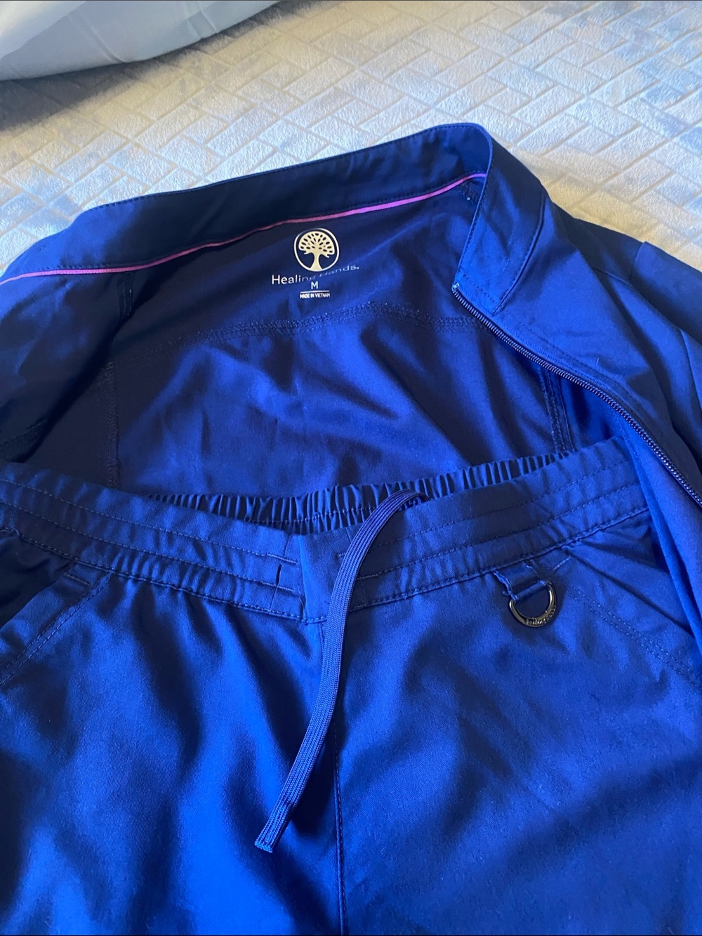 healing hands Royal Blue-women’s Scrub Pants with Utility Ring